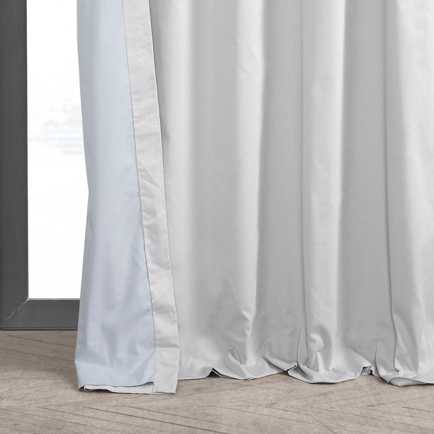 Whisper White Solid Cotton Hotel Blackout Curtain - HalfPriceDrapes.com