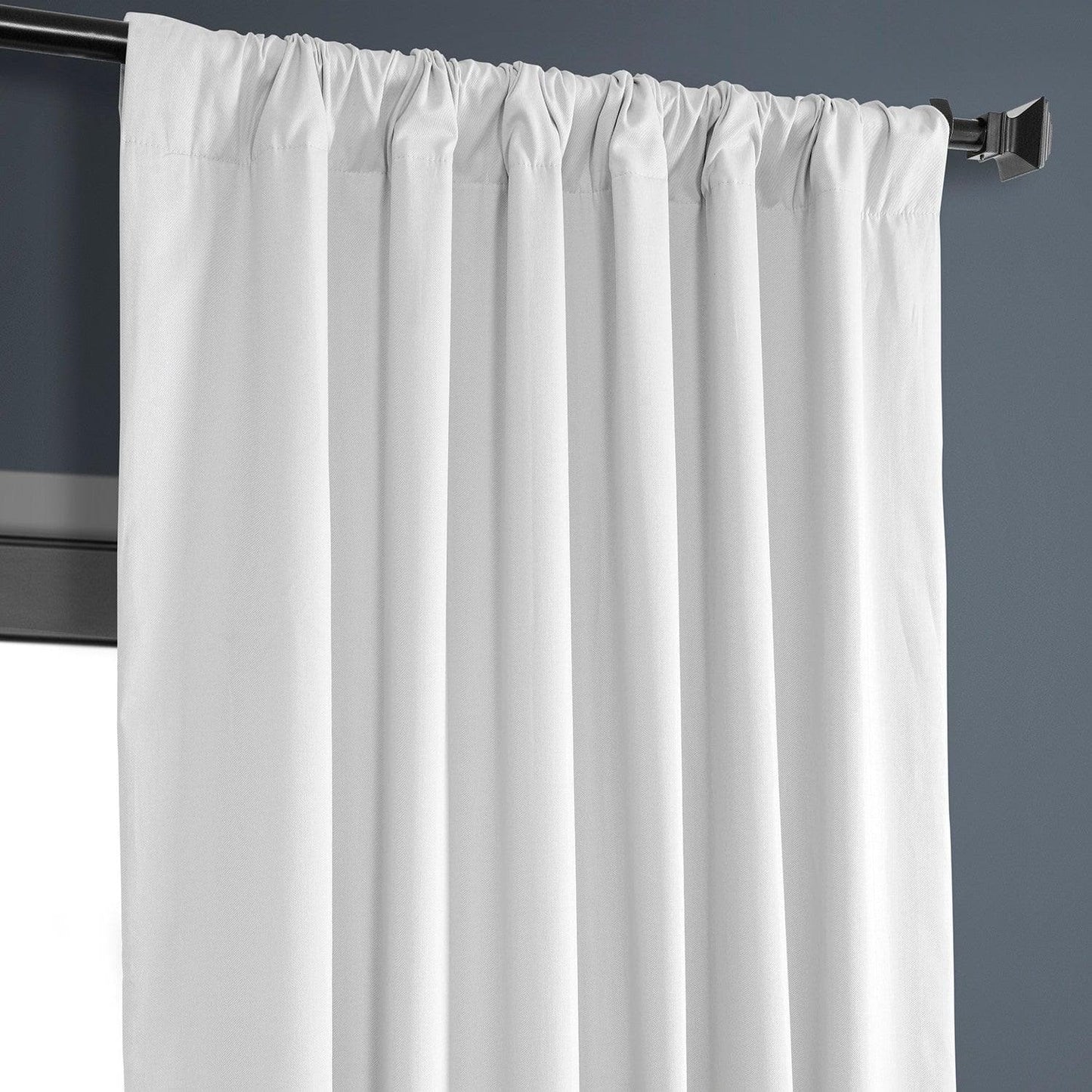 Whisper White Solid Cotton Hotel Blackout Curtain - HalfPriceDrapes.com