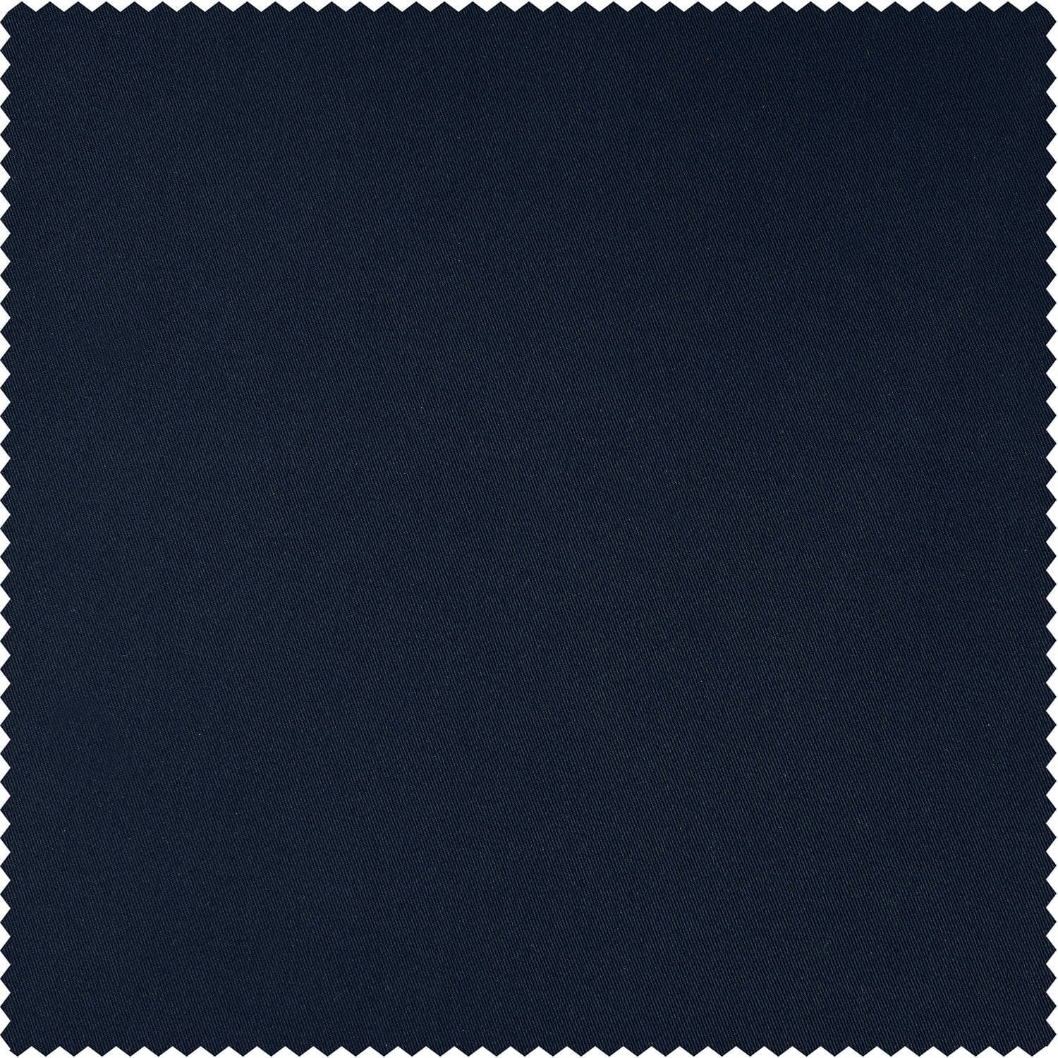 Dark Blue Solid Cotton Tie-Up Window Shade