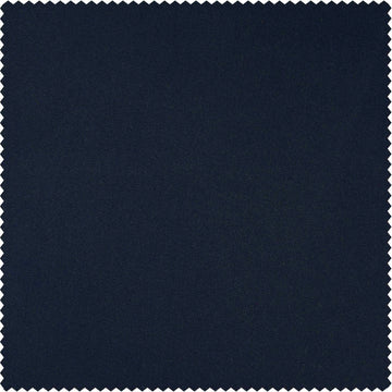 Dark Blue Solid Cotton Custom Curtain