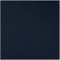 Dark Blue Solid Cotton Tie-Up Window Shade