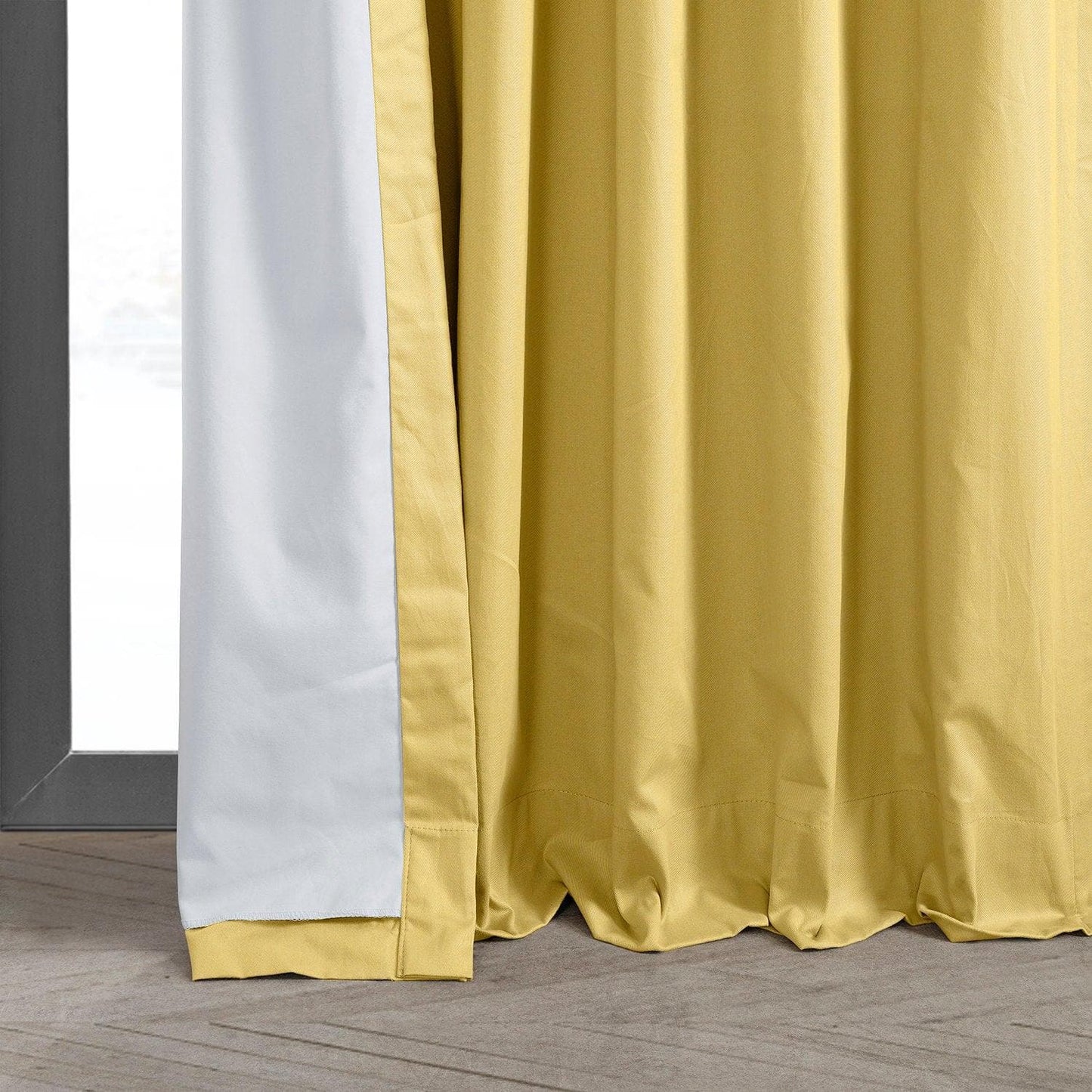 Light Ochre Solid Cotton Hotel Blackout Curtain - HalfPriceDrapes.com
