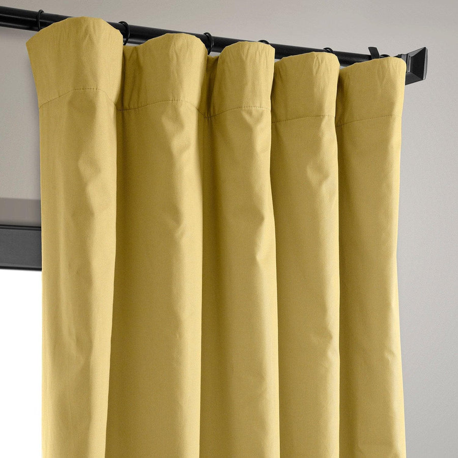 Light Ochre Solid Cotton Hotel Blackout Curtain - HalfPriceDrapes.com