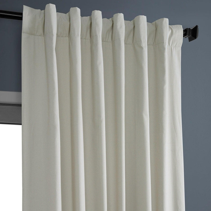 Light Greige Solid Cotton Hotel Blackout Curtain - HalfPriceDrapes.com