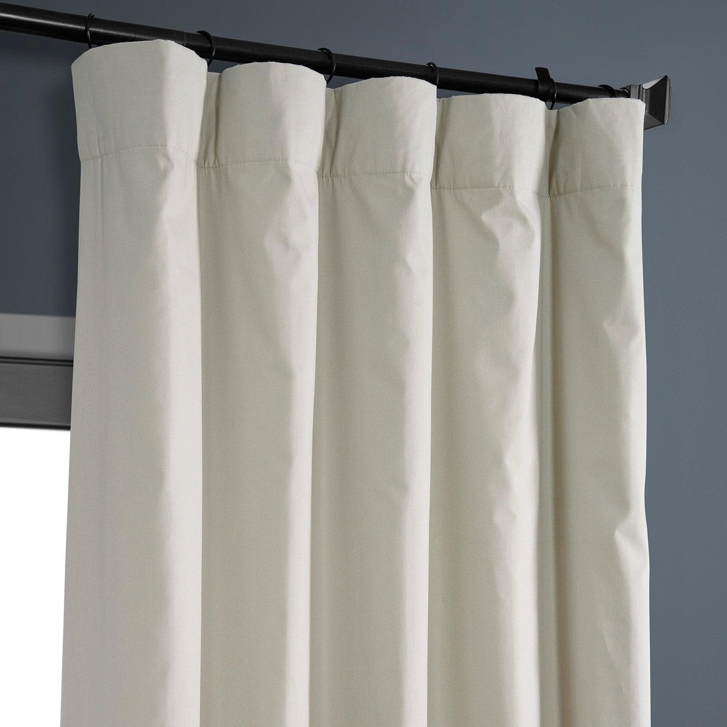 Light Greige Solid Cotton Hotel Blackout Curtain - HalfPriceDrapes.com