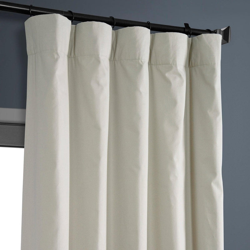 Light Greige Solid Cotton Hotel Blackout Curtain - HalfPriceDrapes.com