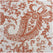 Edina Rust Paisley Printed Cotton Blackout Swatch