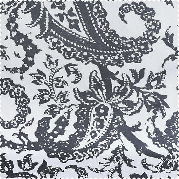 Edina Grey Printed Cotton Blackout Swatch - HalfPriceDrapes.com