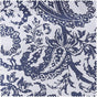 Edina Blue Paisley Printed Cotton Blackout Swatch