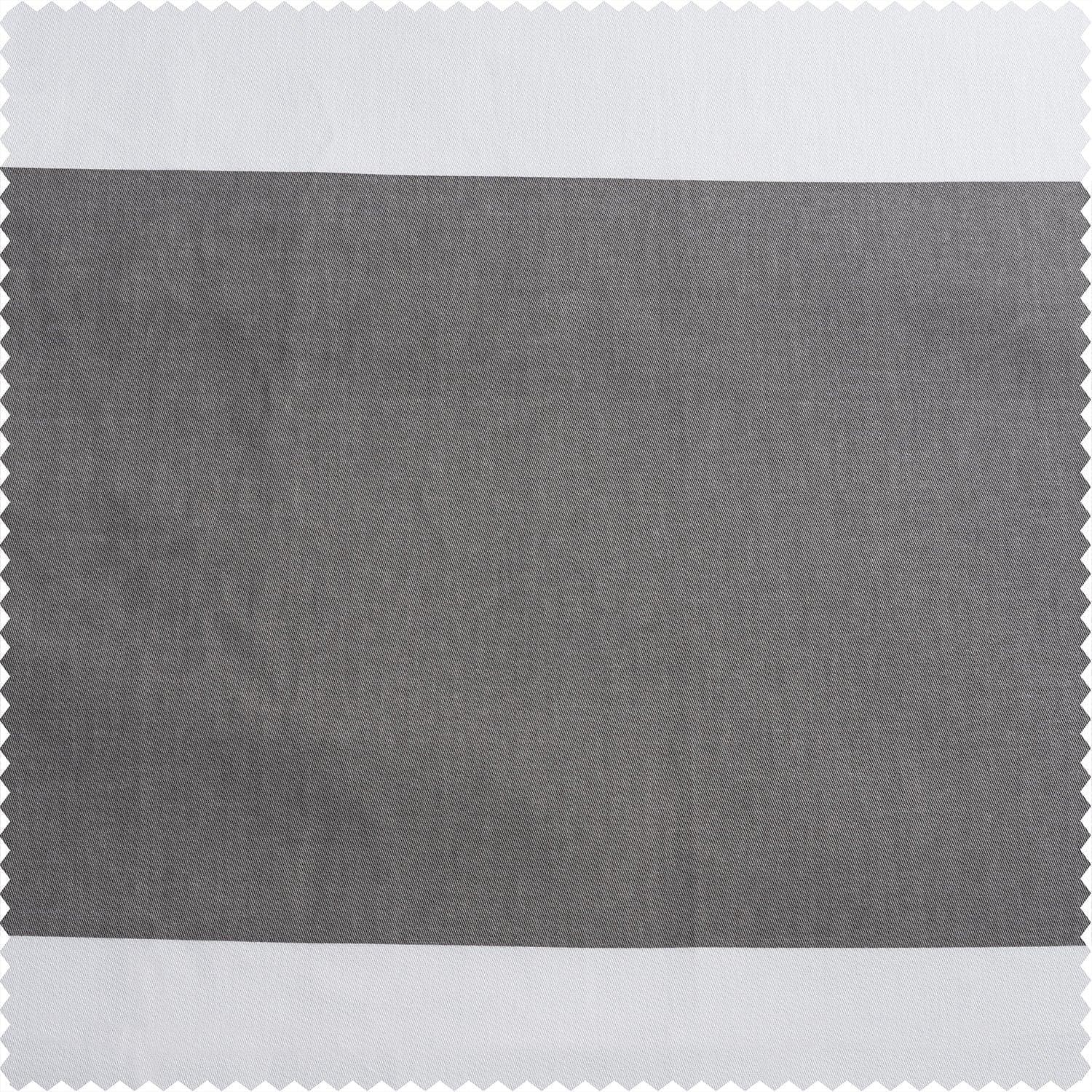 Slate Grey & Off White Horizontal Striped Printed Cotton Blackout Swatch - HalfPriceDrapes.com