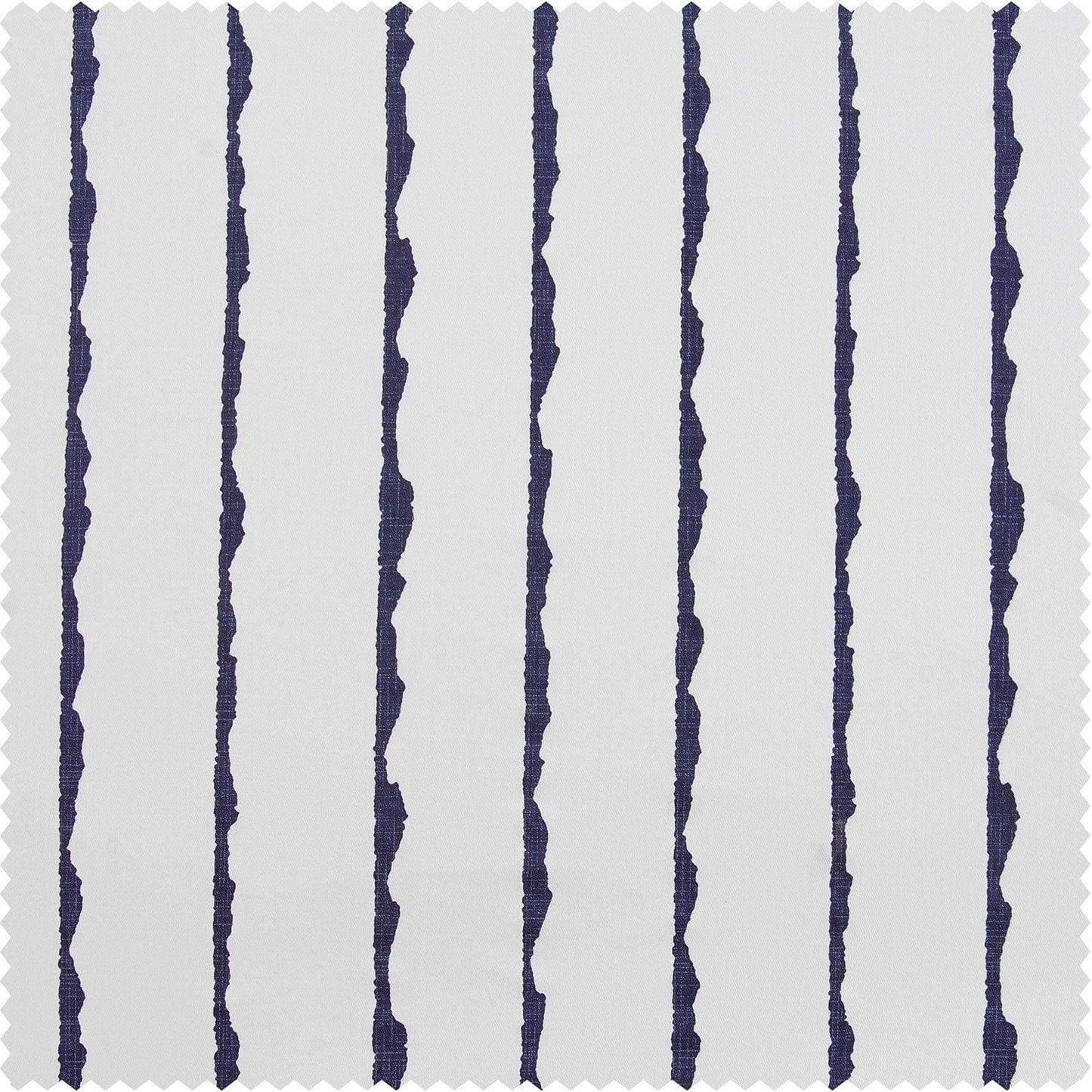 Sharkskin Blue Striped Printed Cotton Custom Curtain - HalfPriceDrapes.com