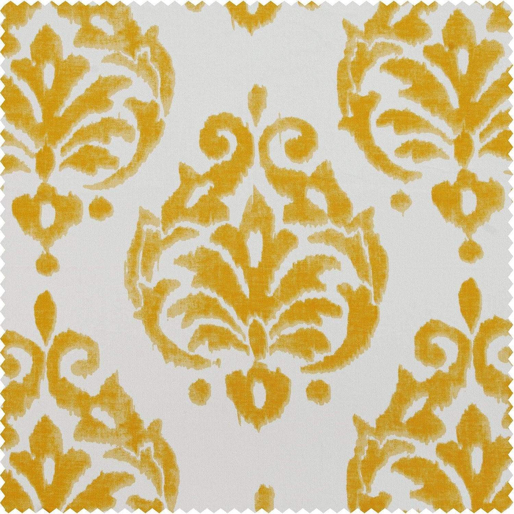 Sandlewood Gold Printed Cotton Custom Curtain - HalfPriceDrapes.com