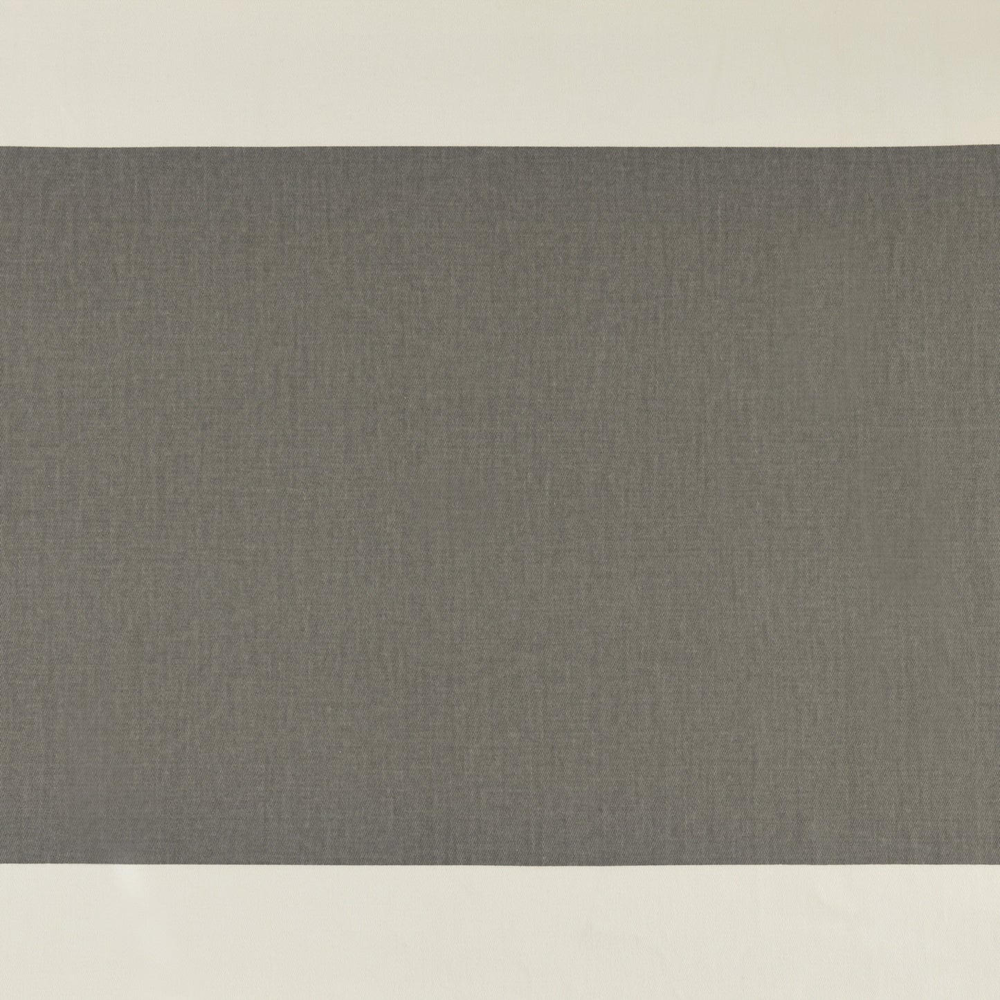 Slate Grey & Off White Horizontal Striped Printed Cotton Custom Curtain