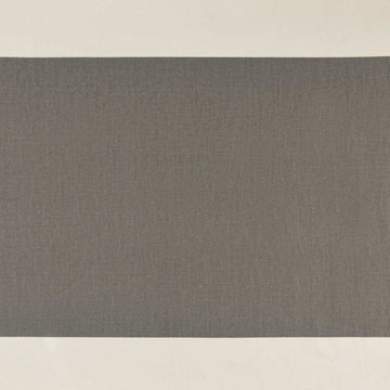 Slate Grey & Off White Horizontal Striped Printed Cotton Custom Curtain