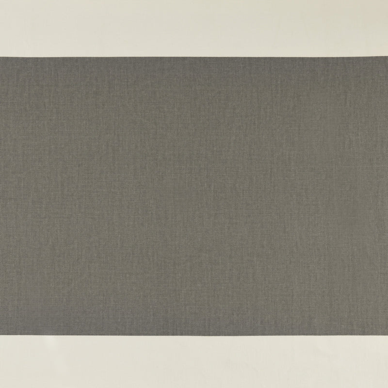 Slate Grey & Off White Horizontal Striped Printed Cotton Custom Curtain