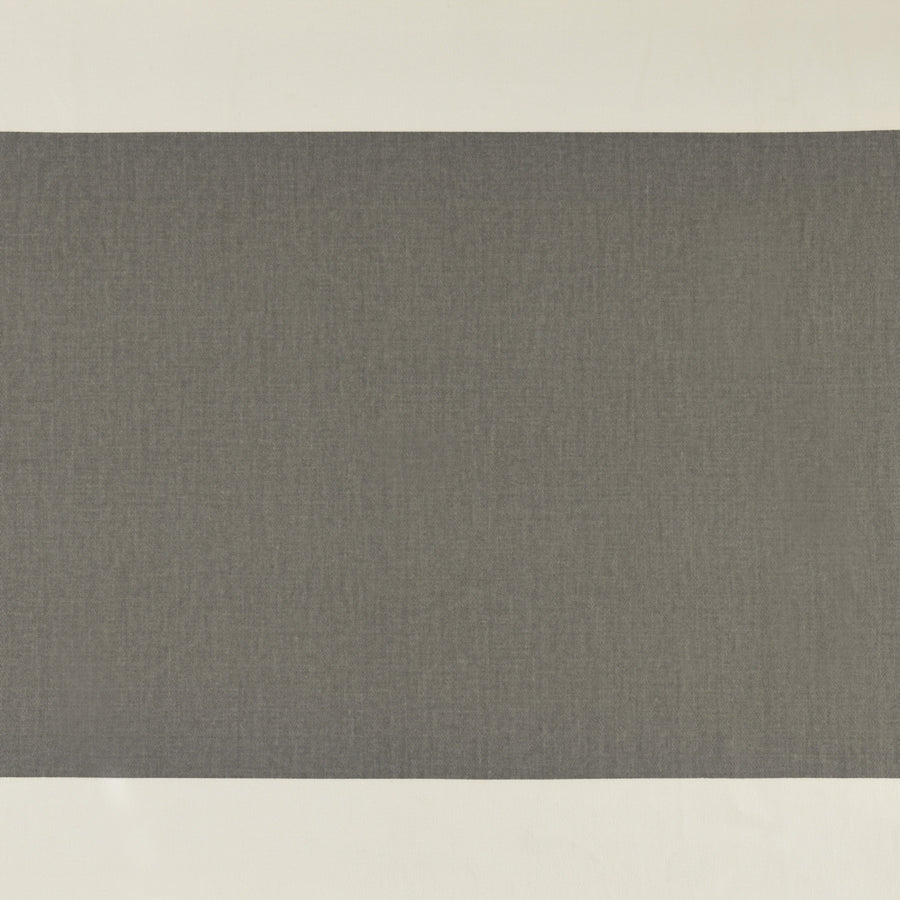 Slate Grey & Off White Horizontal Striped Printed Cotton Custom Curtain