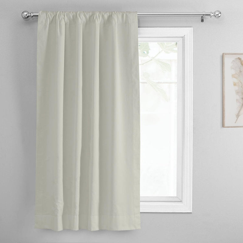 Light Greige Solid Cotton Tie-Up Window Shade - HalfPriceDrapes.com