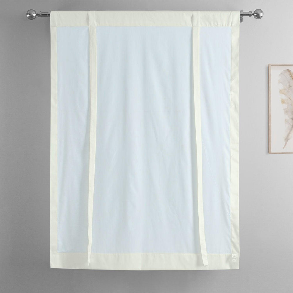 Fresh Popcorn Solid Cotton Room Darkening Tie-Up Window Shade