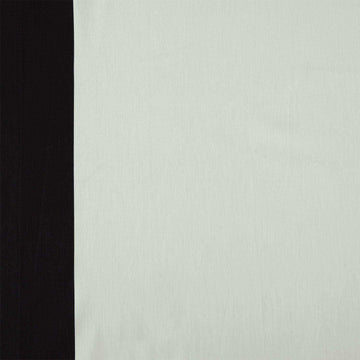 Fresh Popcorn & Black Bordered Vertical Printed Cotton Custom Curtain