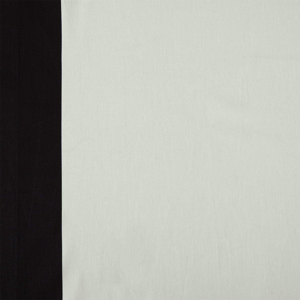 Fresh Popcorn & Black Bordered Vertical Printed Cotton Swatch