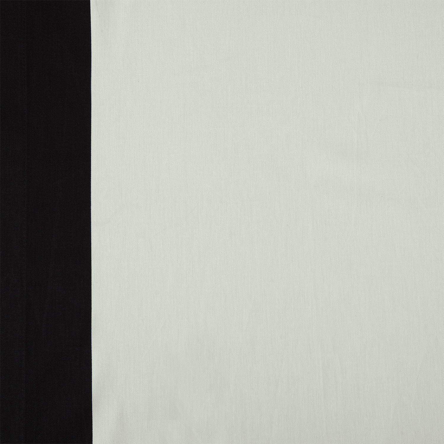 Fresh Popcorn & Black Bordered Vertical Printed Cotton Swatch