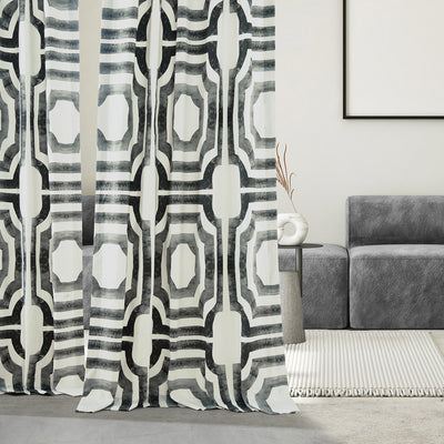 Mecca Steel Emblem Printed Cotton Custom Curtain