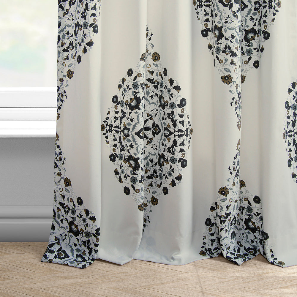 Kerala Cocoa Emblem Printed Cotton Custom Curtain