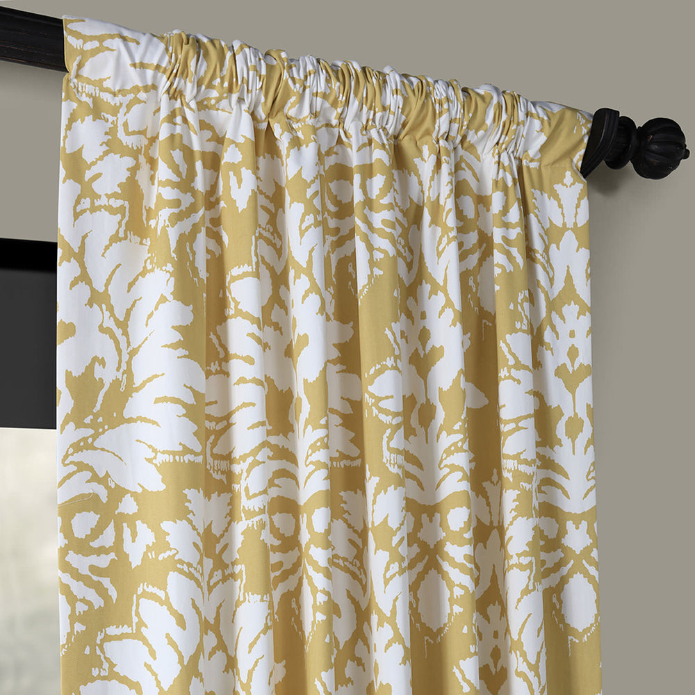 Lacuna Sun Floral Printed Cotton Custom Curtain