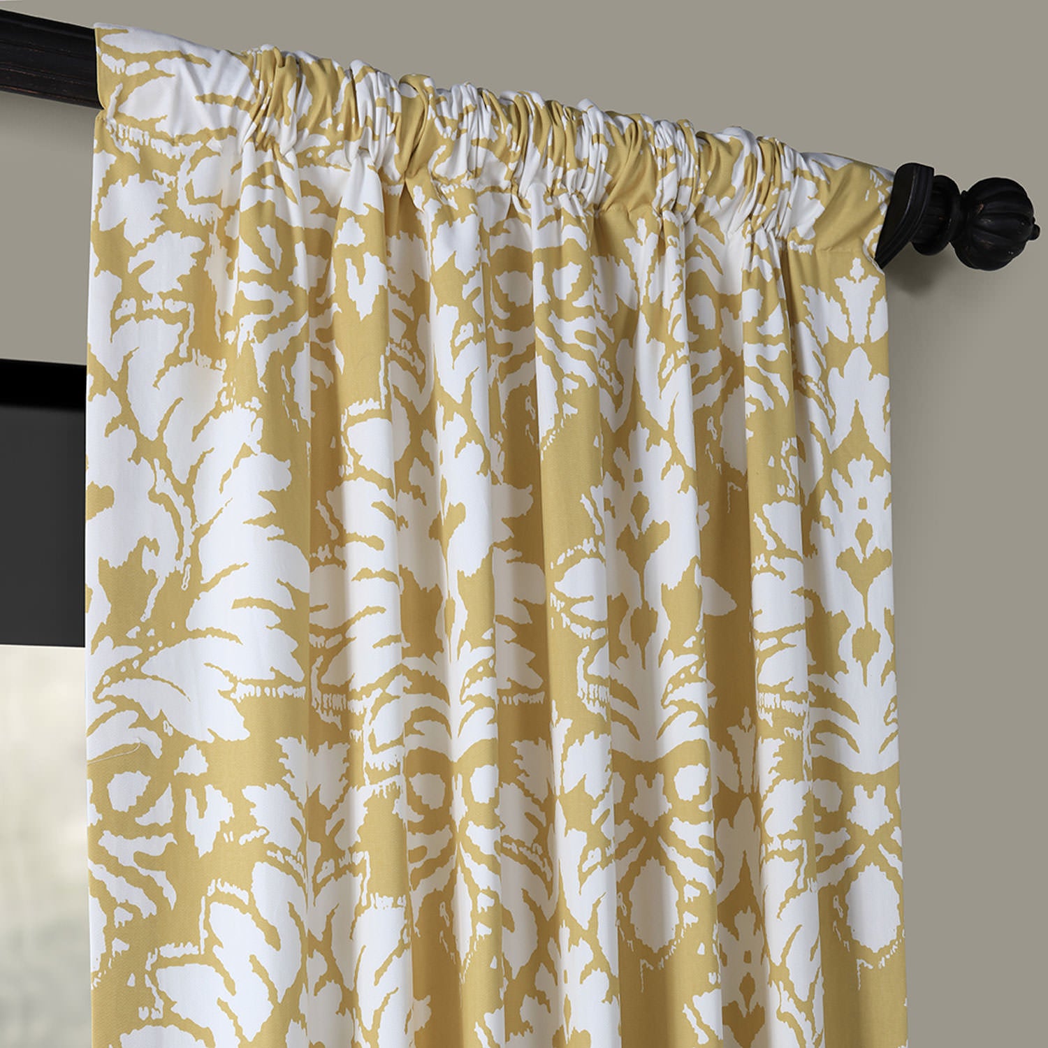 Lacuna Sun Floral Printed Cotton Custom Curtain