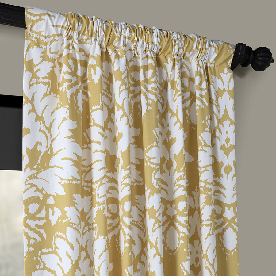 Lacuna Sun Floral Printed Cotton Custom Curtain