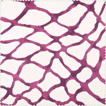 Ellis Pink Printed Cotton Custom Curtain - HalfPriceDrapes.com