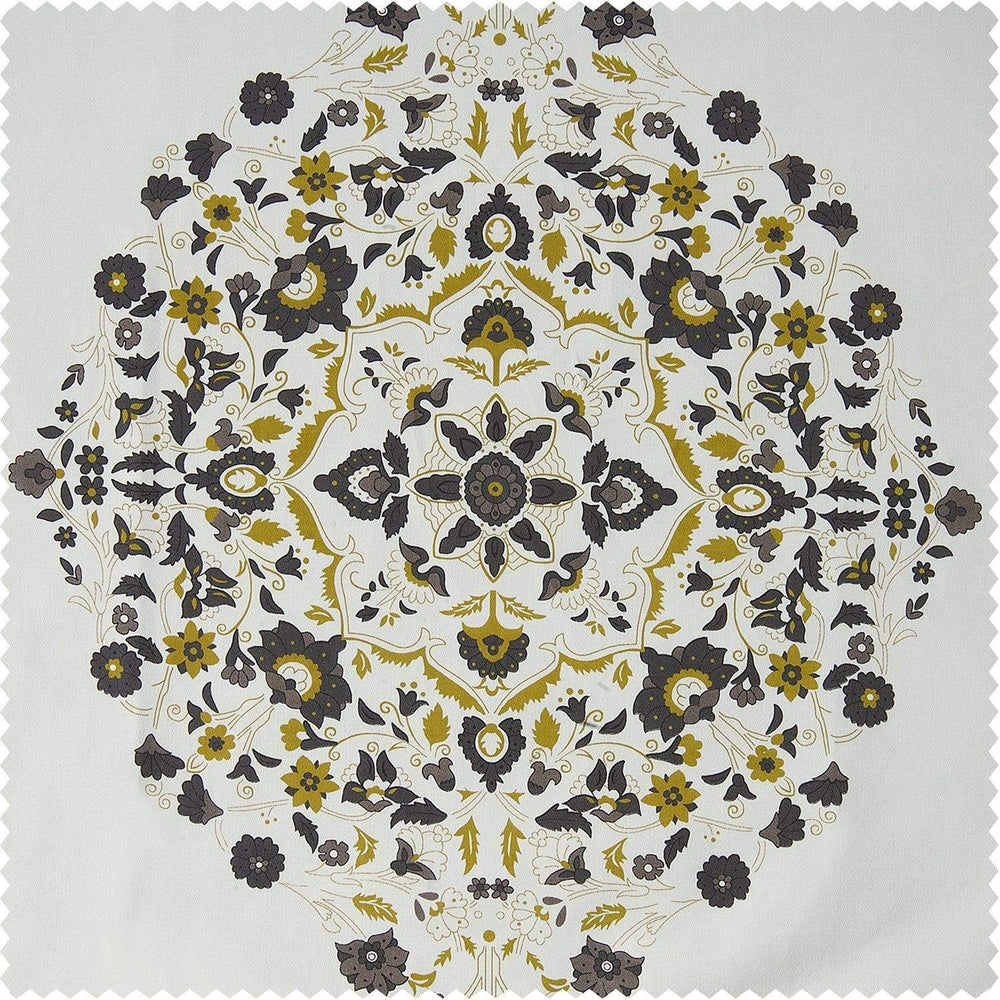 Kerala Gold Printed Cotton Custom Curtain - HalfPriceDrapes.com