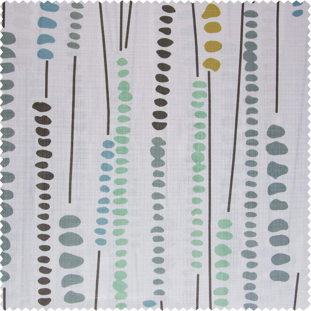 Melody Strands Multi Abstract Blossom Printed Shower Swatch