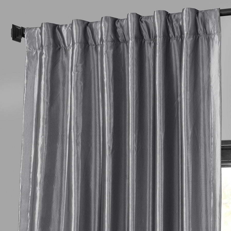Platinum Faux Silk Taffeta Blackout Curtain - HalfPriceDrapes.com