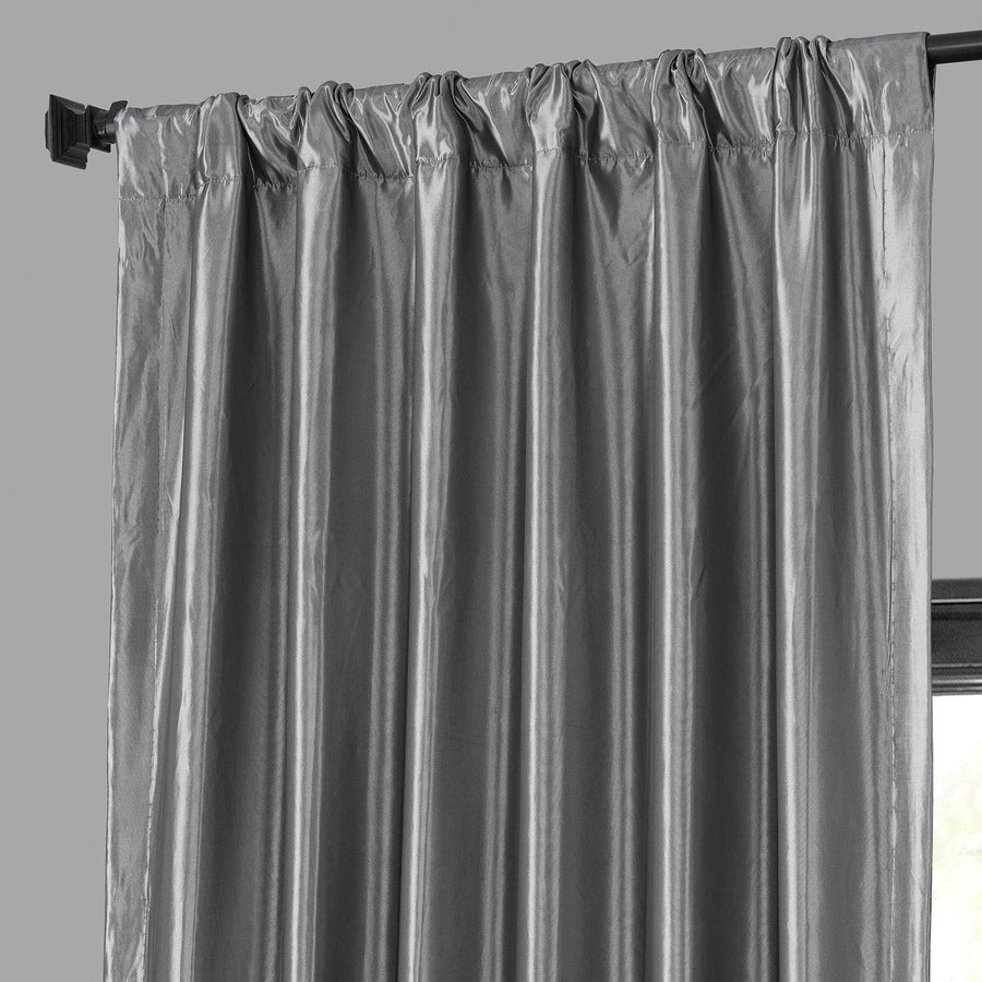 Platinum Faux Silk Taffeta Blackout Curtain - HalfPriceDrapes.com