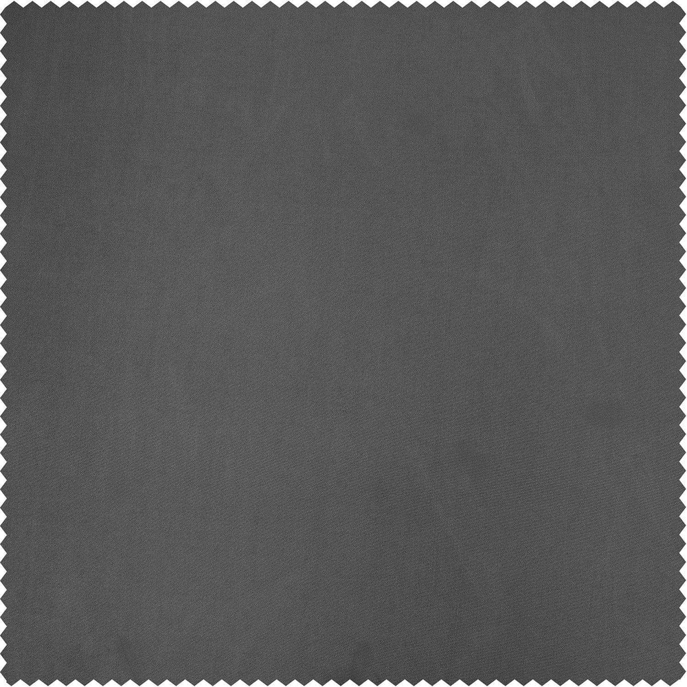Graphite Solid Faux Silk Taffeta Swatch - HalfPriceDrapes.com