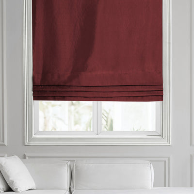 Syrah Solid Faux Silk Taffeta Roman Shade