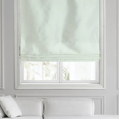 Eggshell Solid Faux Silk Taffeta Roman Shade