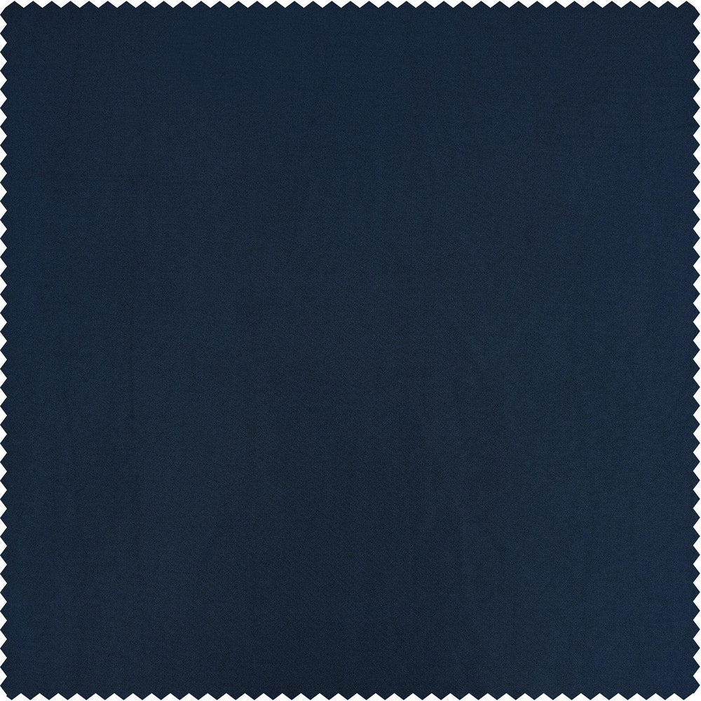Navy Blue Solid Faux Silk Taffeta Custom Curtain - HalfPriceDrapes.com