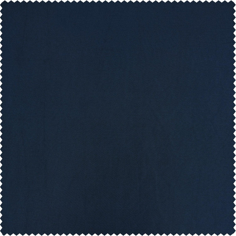 Navy Blue Solid Faux Silk Taffeta Custom Curtain - HalfPriceDrapes.com