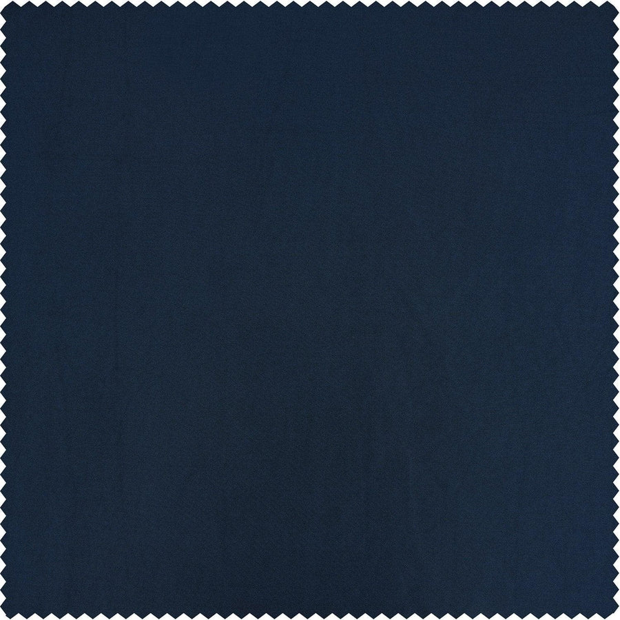 Navy Blue Solid Faux Silk Taffeta Custom Curtain - HalfPriceDrapes.com