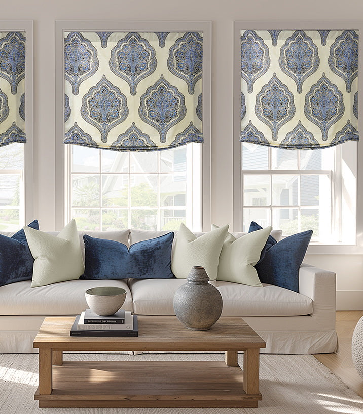 Printed Cotton Roman Shades