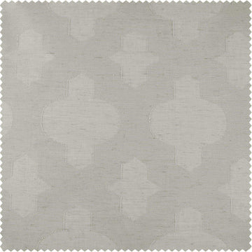 Calais Tile Grey Patterned Faux Linen Sheer Swatch - HalfPriceDrapes.com