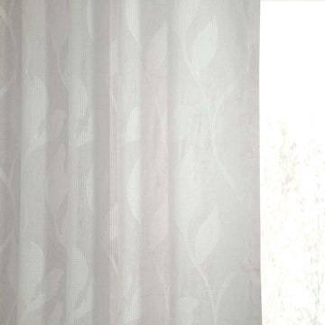 Avignon Vine Patterned Faux Linen Sheer Curtain - HalfPriceDrapes.com