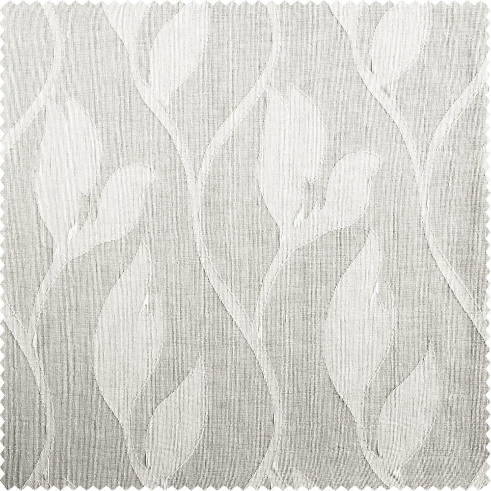 Avignon Vine Patterned Faux Linen Sheer Swatch - HalfPriceDrapes.com
