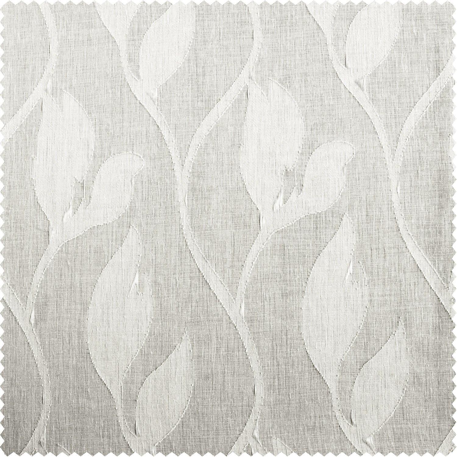 Avignon Vine Patterned Faux Linen Sheer Swatch - HalfPriceDrapes.com