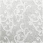 Paris Scroll Floral Patterned Faux Linen Swatch