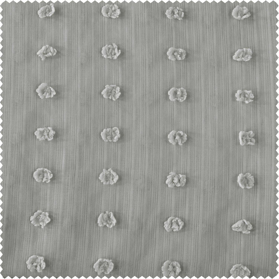 Strasbourg Dot Grey Patterned Faux Linen Sheer Swatch - HalfPriceDrapes.com