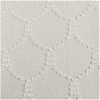 Marseille Shell Patterned Faux Linen Sheer Swatch - HalfPriceDrapes.com