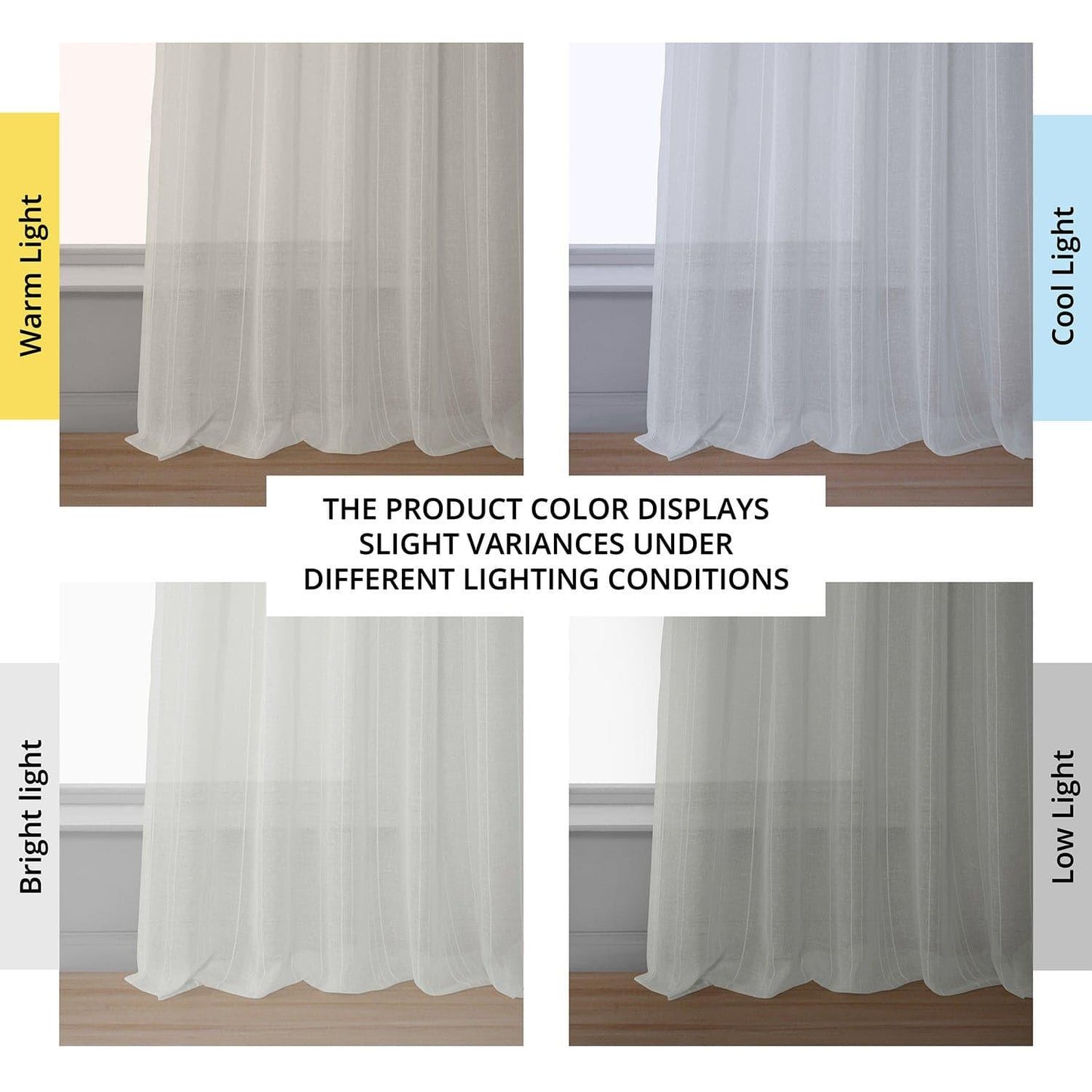 Bordeaux Striped Patterned Faux Linen Sheer Curtain - HalfPriceDrapes.com